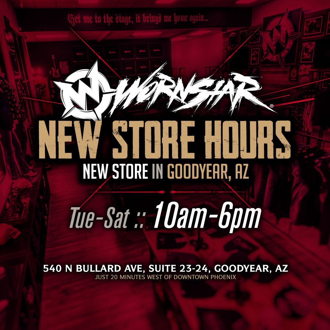 You can't stop Rock n' Roll ... Come see us in our NEW Goodyear Arizona Store! OPEN TO THE PUBLIC - wornstar.com/wornstar-store HOURS: TUES-SAT 10A-6P ADDRESS: 540 N Bullard Ave, Suite 23-24, Goodyear, AZ, USA #wornstar #wornstarclothing #wornstarstore #shopinperson