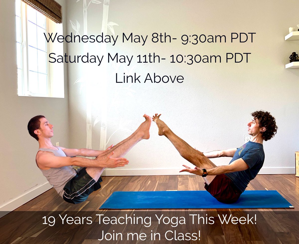 This week marks 19 years of teaching Yoga! This is me and my baby Yoga teacher self. My how I’ve grown. Join me in class this week. 🔺 eventbrite.com/o/yoga-trevor-… 🔺 #streamingyoga #onlineyoga #yogateacher #yogaclass #donationyoga #mixedlevelyoga #boatpose #navasana