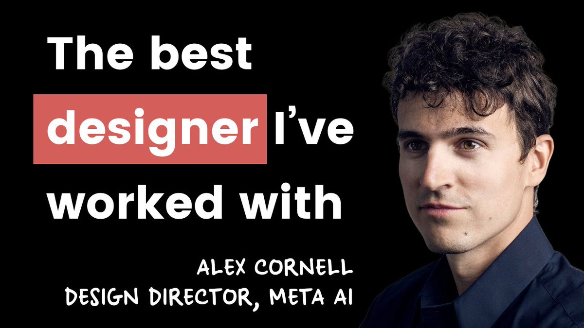 Here's my new episode with @alexcornell with his top lessons from designing products at Meta, Substack, and Linear. We talked about: - How anyone can learn design - The #1 design mistake to avoid - How interfaces will change with AI 📌 Watch now: youtu.be/srqxOSr382M