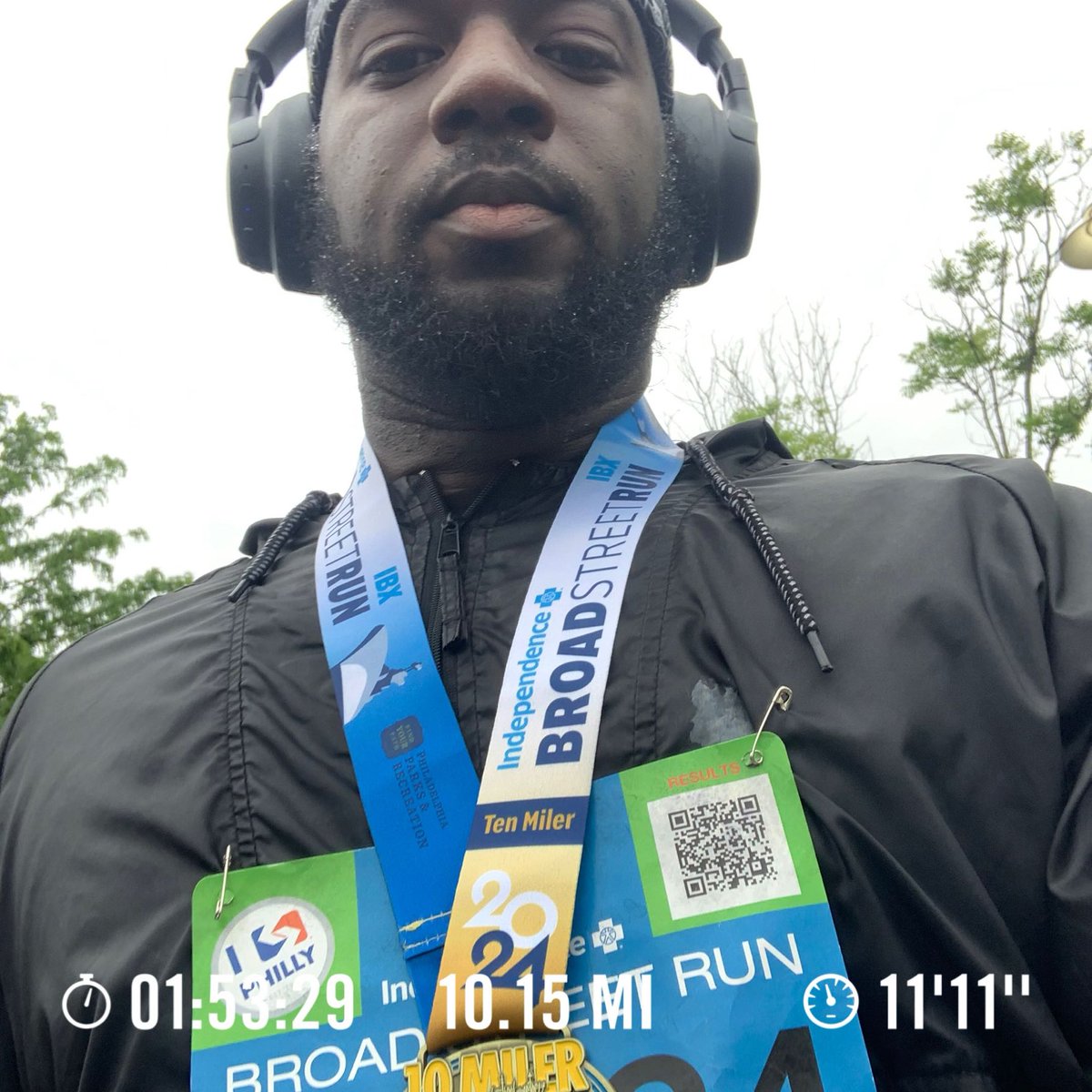 Made it thru the marathon #BroadStreetRun completed🏁