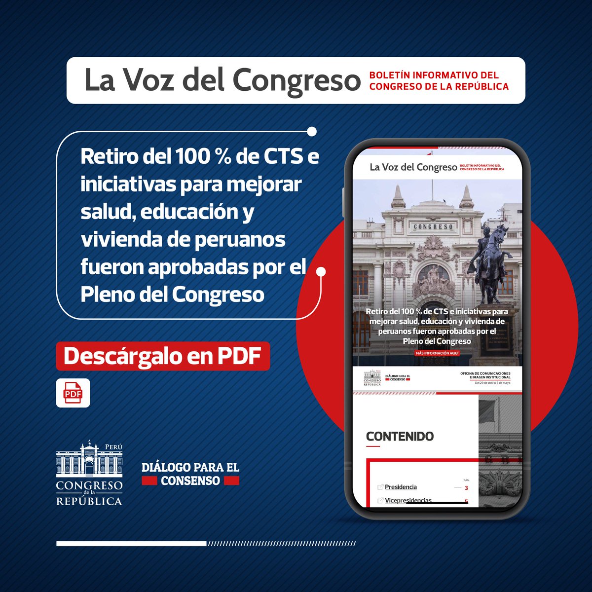 #CongresoInforma I Te contamos el trabajo que realiza el Parlamento Nacional, en nuestro boletín informativo.

🗞 acortar.link/rJSezT