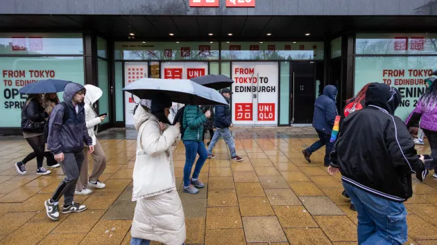 U.K. shop footfall declined in April, according to figures from the British Retail Consortium, which partially blamed the unseasonably wet weather.