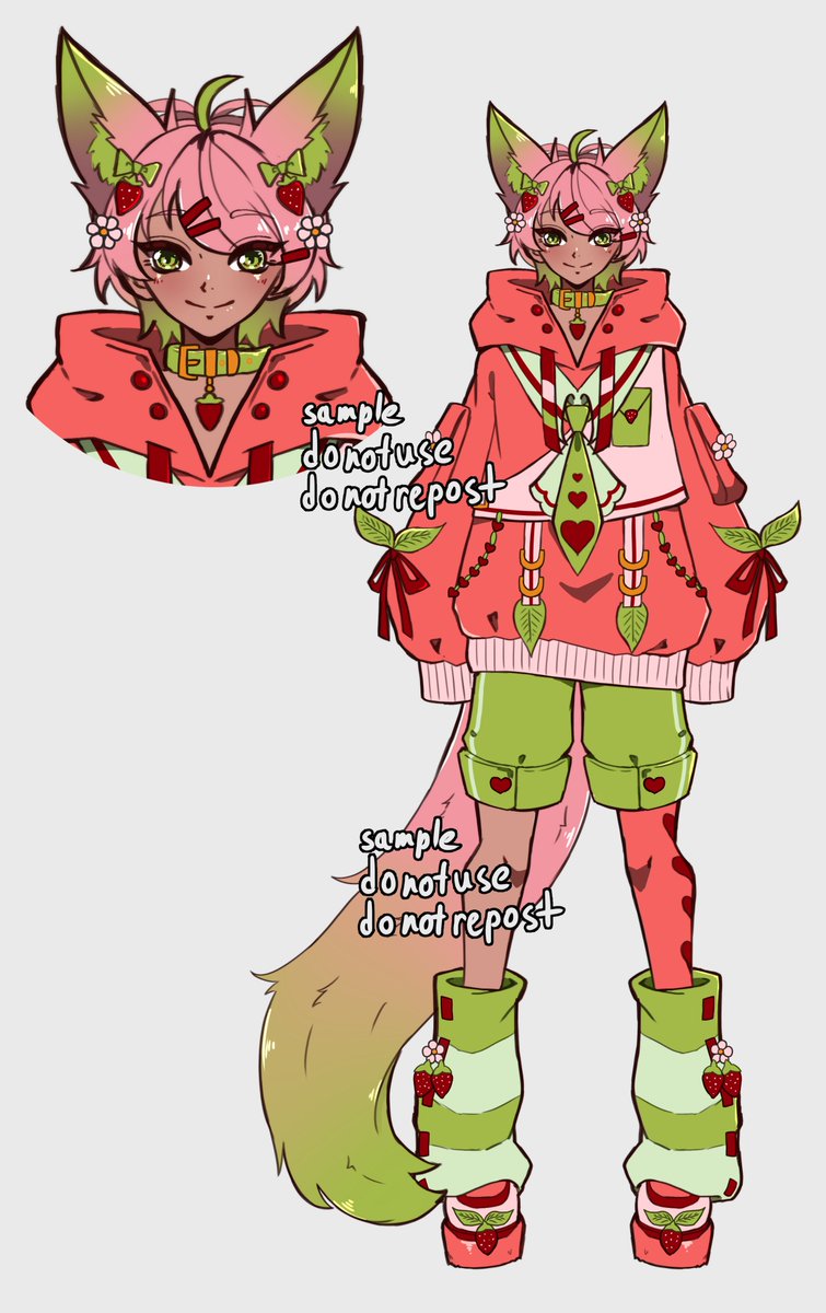 Set price adoptable 🍓

Price 1: 50$ (personal use)        
Price 2: 90$ (commercial use)  

Payment via buymeacoffee (very prefereble) or ppal.   

Reply or dm me to claim ^^       

#adoptables #adopt #Vtuber #VtuberEN #characterdesign #oc