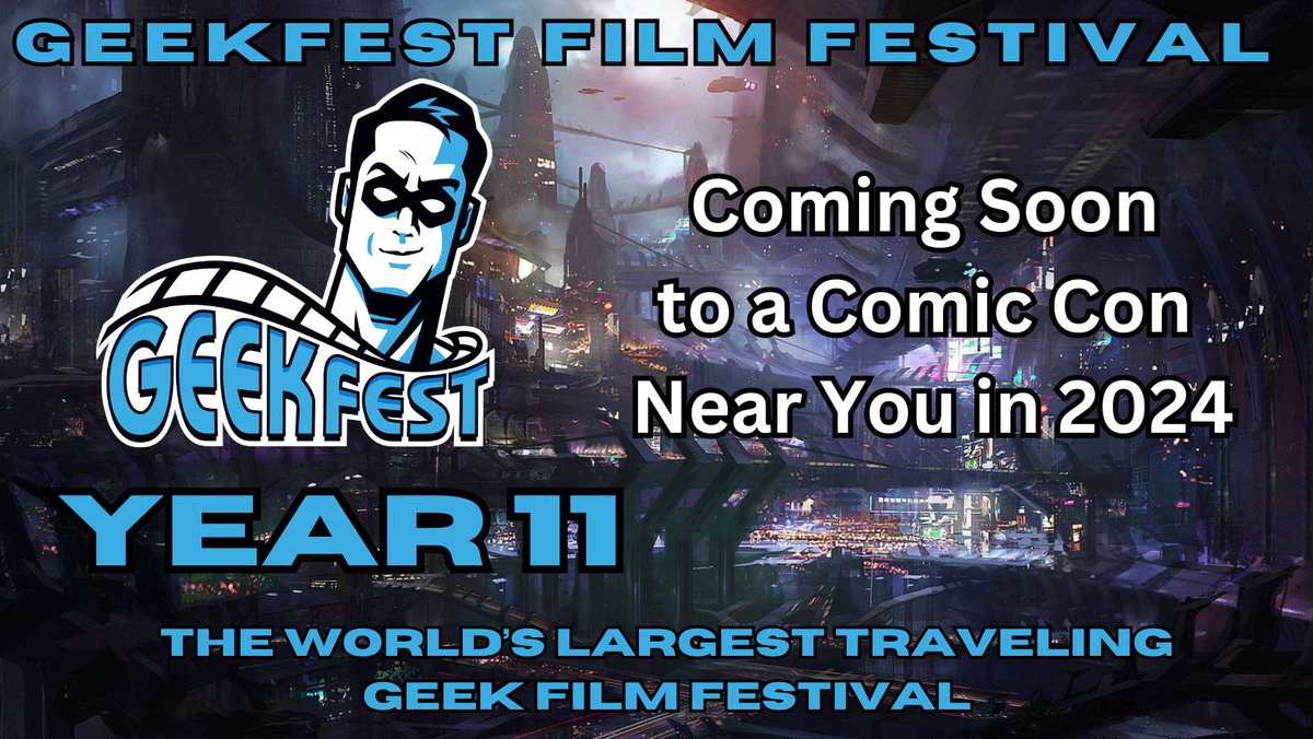 Have a @GeekFilmFests Year 11 at your local #ComicCon
Request us at your favorite pop culture conventions! DM us with suggestions and links to your favorite Conventions! #GeekFest #ComicCon #FilmFestival #Scifi #Horror #Fantasy #Action #FanFilms
