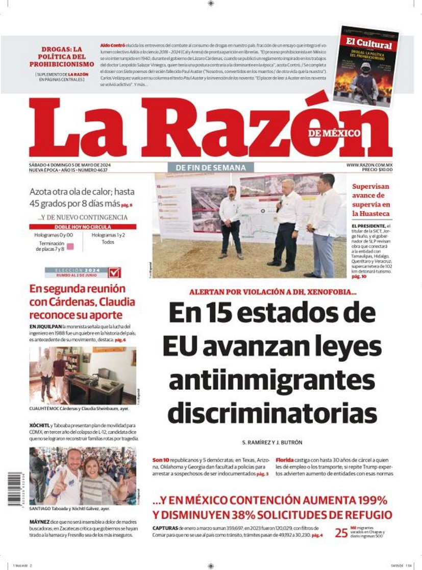 #ÁnguloNacional | #PrimerasPlanas #LaPortada #05deMayo | @LaJornada @lajornadaonline  | @LaRazon_mx