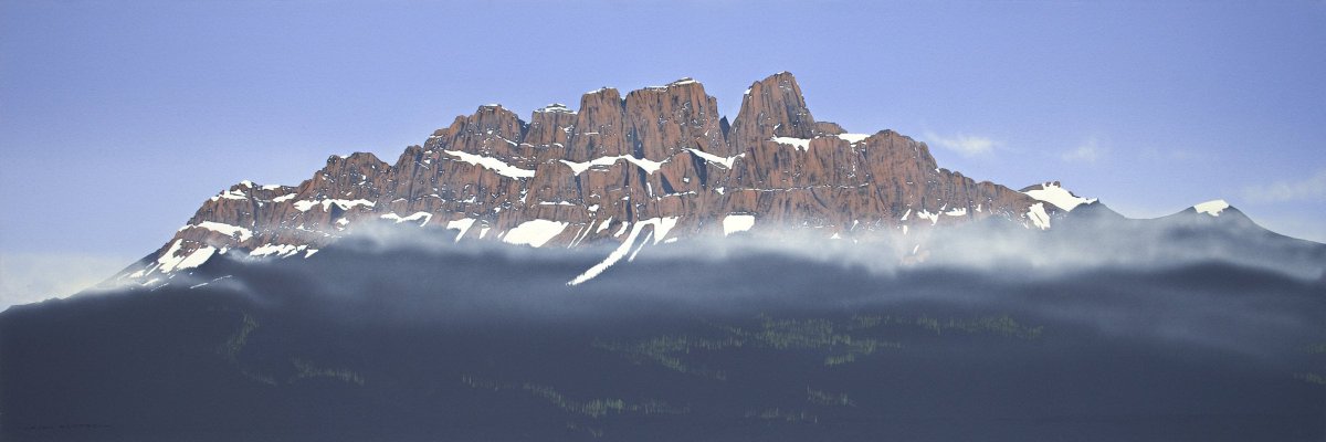 Prints of original acrylic paintings // Landscape Painting // Fine Art Print // Castle Mountain, Banff National Park, Alberta, Canada tuppu.net/7f8c46a4 #Pinterest #Etsy #LeydaCampbell #LinkedIn #CanadianLandscape