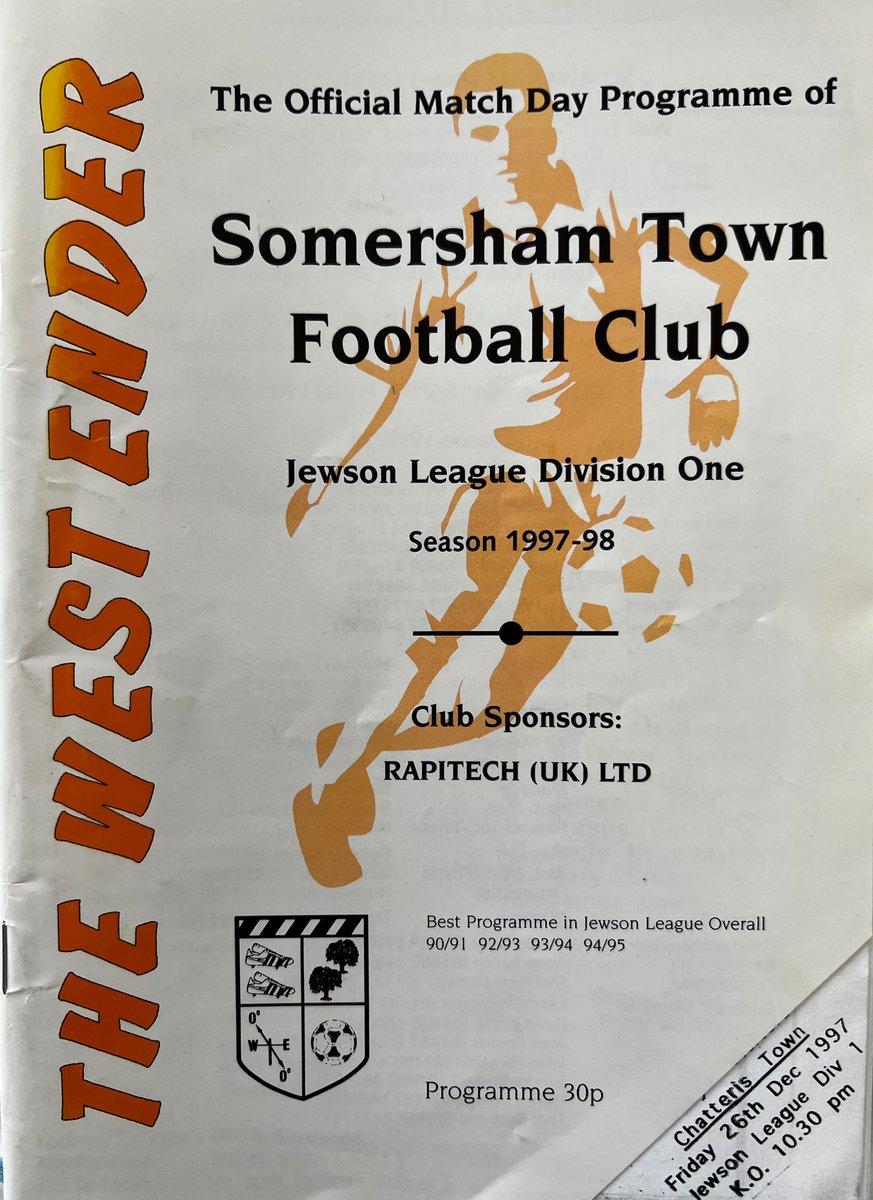 Golden oldie programme from a Boxing Day derby against @ChatterisTownFC