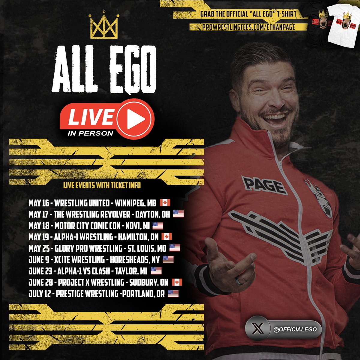 Get your tickets to see #AllEgo LIVE!