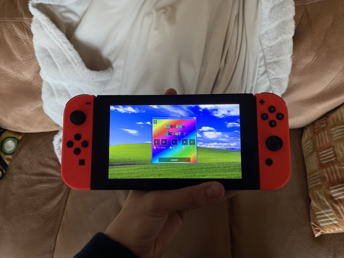 awesome calculator successfully running on a switch by <a href="/Unk1276/">Unknown</a> holy shit