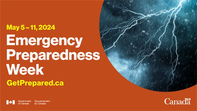 Emergency Preparedness Week takes place from May 5 - 11, 2024. This year’s theme - 'Be Prepared. Know your Risks.' More: bit.ly/2QFskwb #EPWeek2024 #Toronto