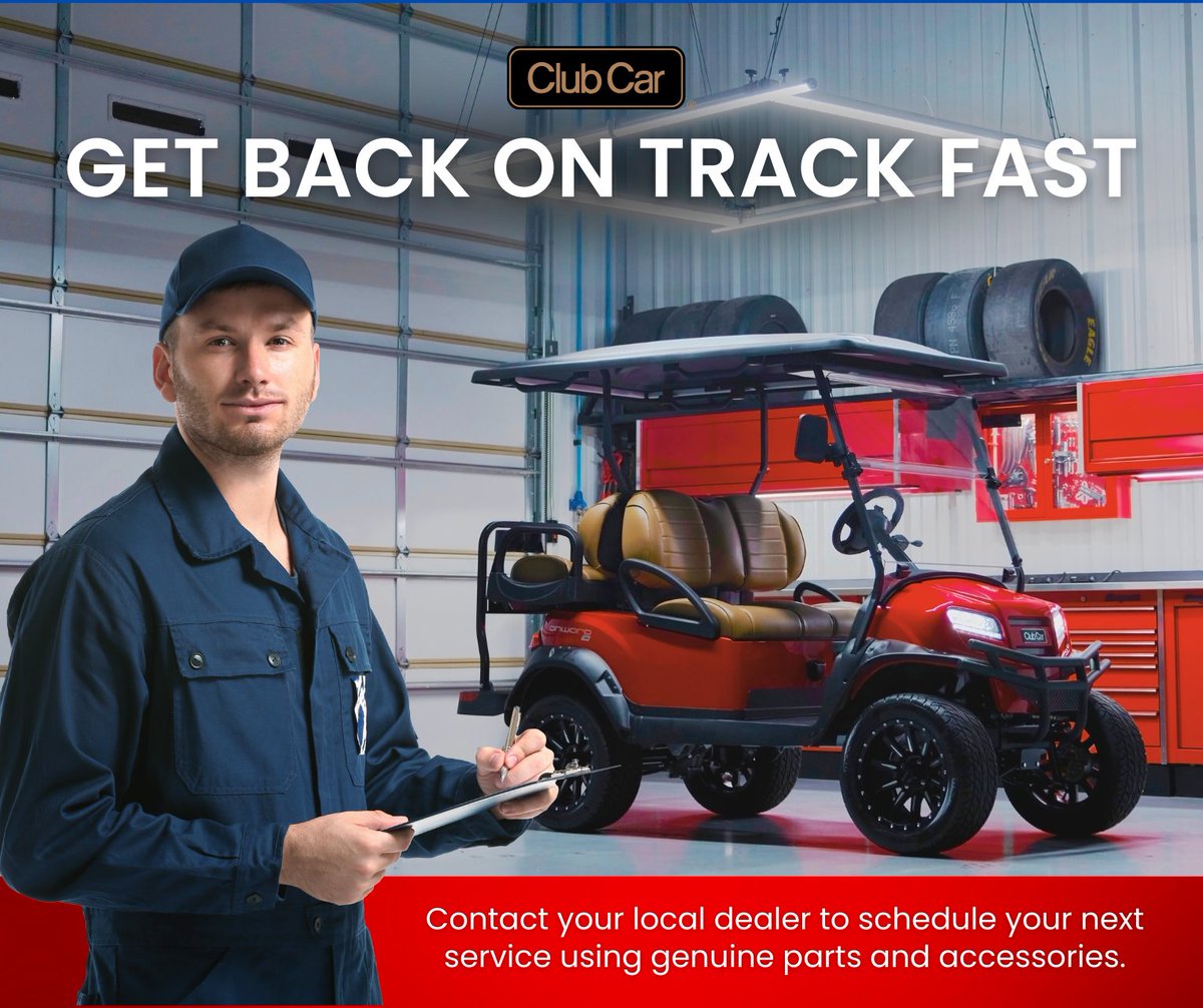Get back on track fast with genuine Club Car parts and accessories! Whether you need a quick fix or want to upgrade your ride, our dealers have you covered. Find a dealer near you and keep your ride running smoothly for every adventure!🛠️🚗 bit.ly/3uPA1Uh