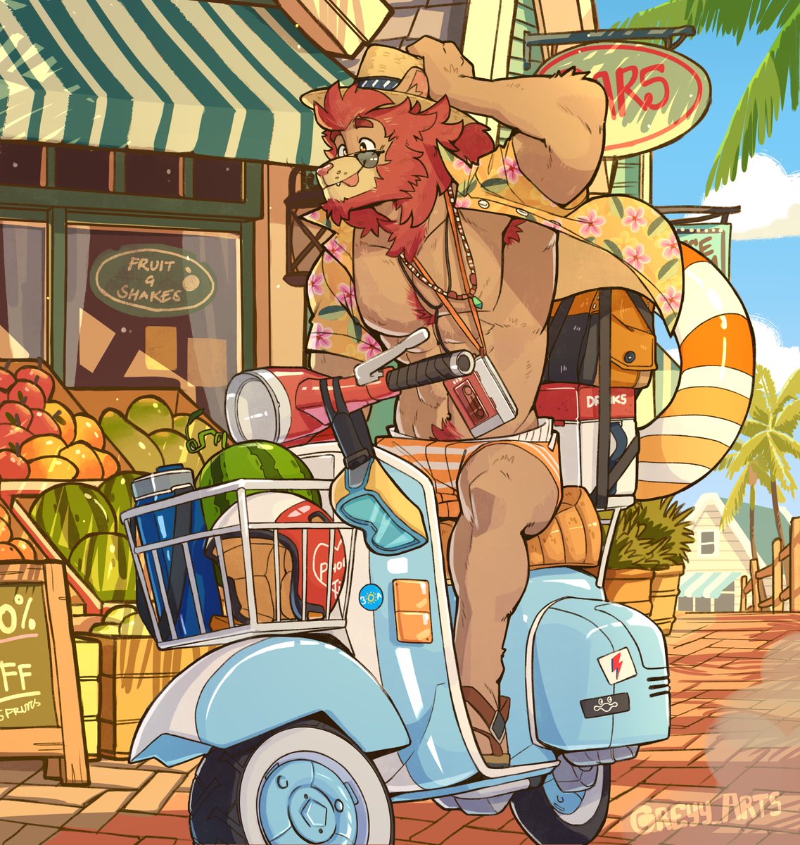 greyy_arts's tweet photo. Summer Ride! ☀️🍈 https://t.co/c0hSA4rV12