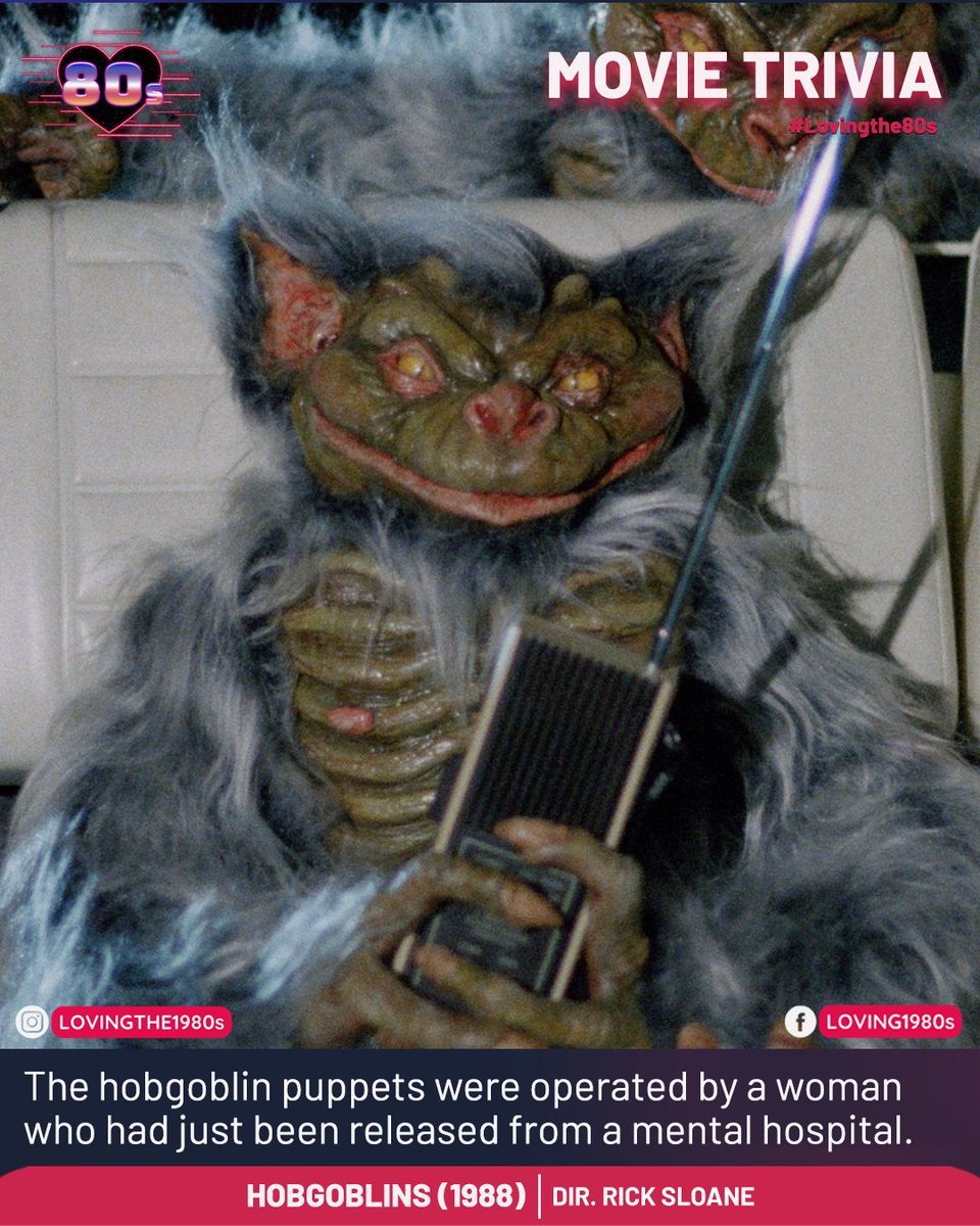 Movie Trivia:Hobgoblins (1988) 📷 #Lovingthe80s #80sNostalgia #80smovie #movietrivia #80shorror #Hobgoblins