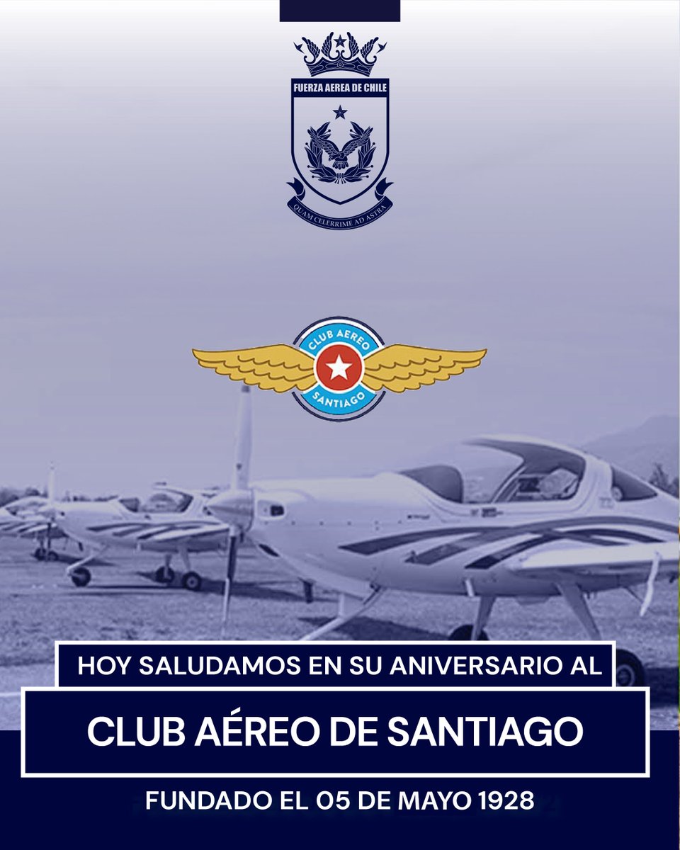 Felicidades Club Aéreo de #Santiago por estos 96 años, que sean muchos años más promoviendo la aviación civil en la zona central del país. ¡Muchas felicidades! @DGACChile
