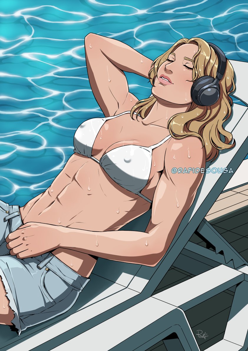 '... Kara, who was basking in the sun clad only in a pair of short jean cut off's and a white bikini top.'

Commission requested by @Doccubus21 ☺️ You can read her fic 'Impulse' and the scene that inspired the art here:

archiveofourown.org/works/20435510…