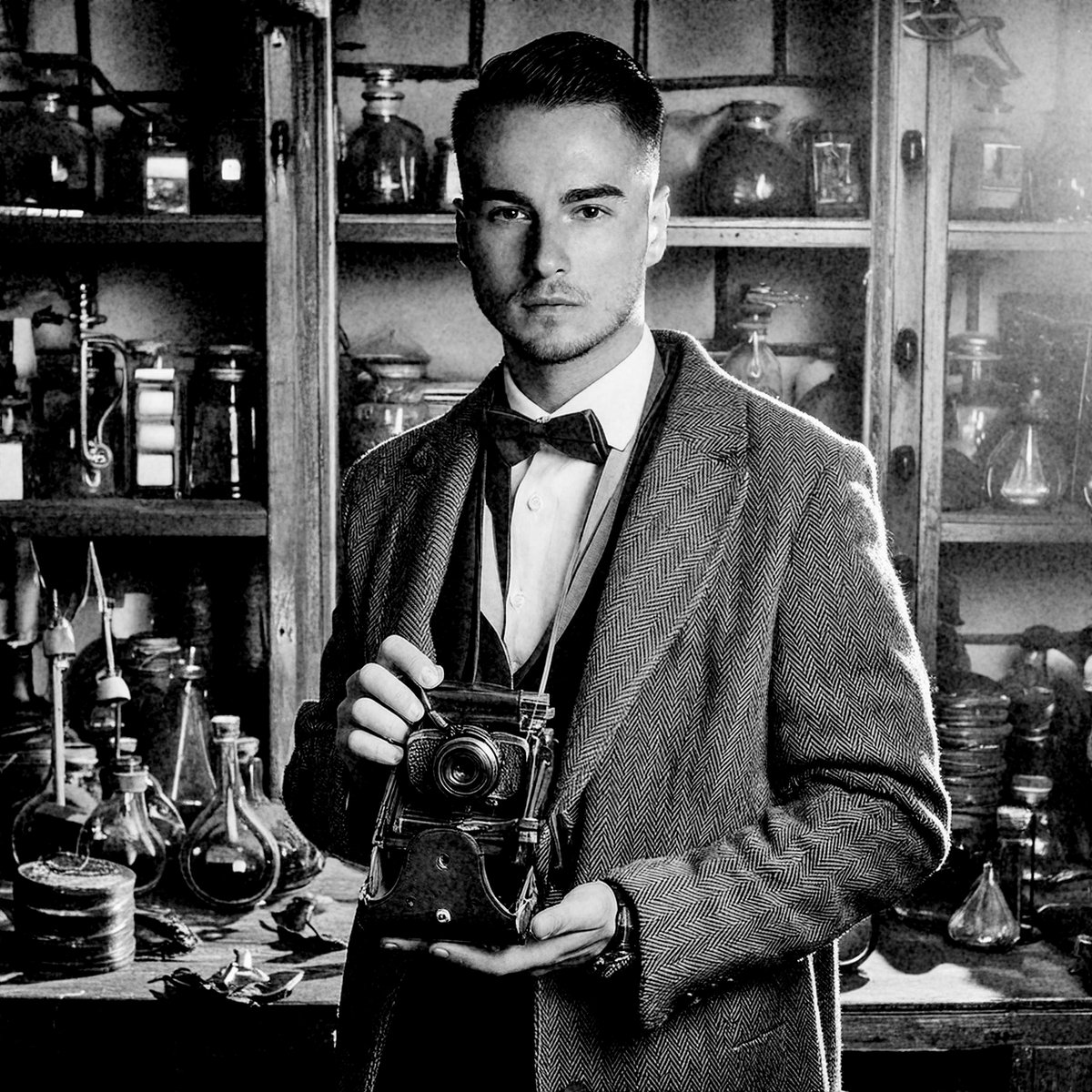 I'd absolutely love to see a reimagined Spider-Man taking place in turn-of-the-century London, in film noir style, where Peter Parker is bitten by a radioactive spider while visiting Marie Curie's lab in Paris in 1902.

#SpiderMan #MarieCurie #FilmNoir

(Photo by #AdobeFirefly)