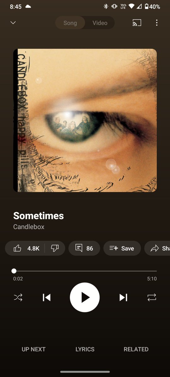 Sometimes.- Candlebox #NowPIaying #SometimesWeCarryMoreWeightThanWeOwn