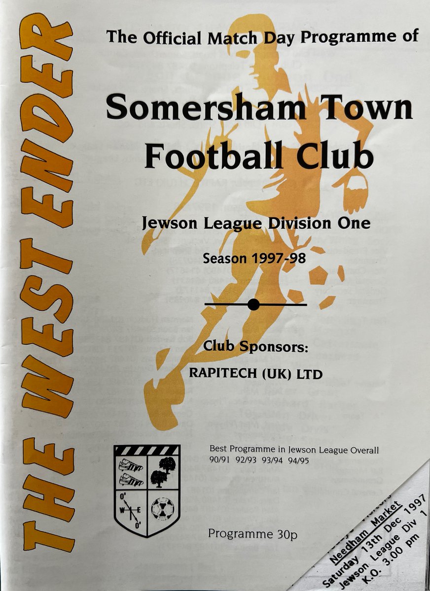 Golden oldie programme against @NEEDHAMMARKETFC