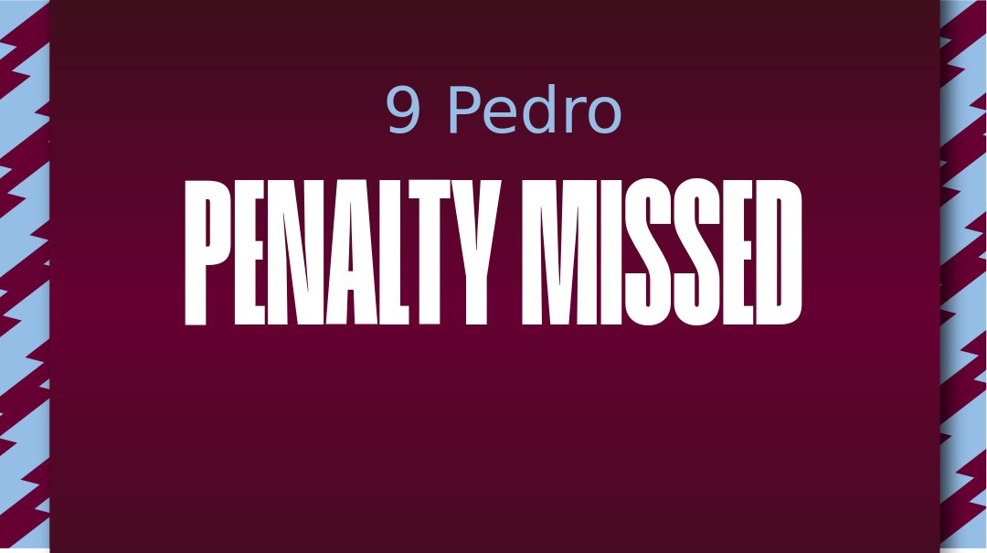 Pedro misses penalty ❌