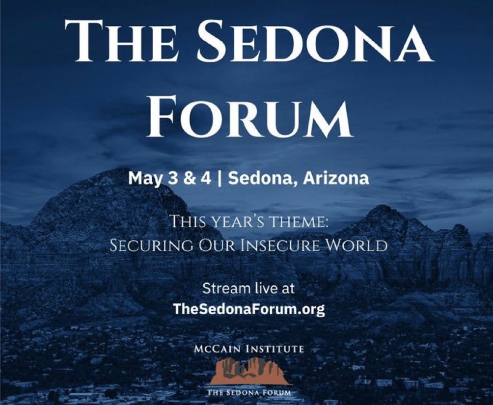 Inspiring to attend this Year's #SedonaForum2024 and thanks to the McCain family and @realrickdavis for developing the McCain Institute into what it is today - a standard bearer for the late John McCain's ideals and beliefs. It feels like he is still alive and among us.