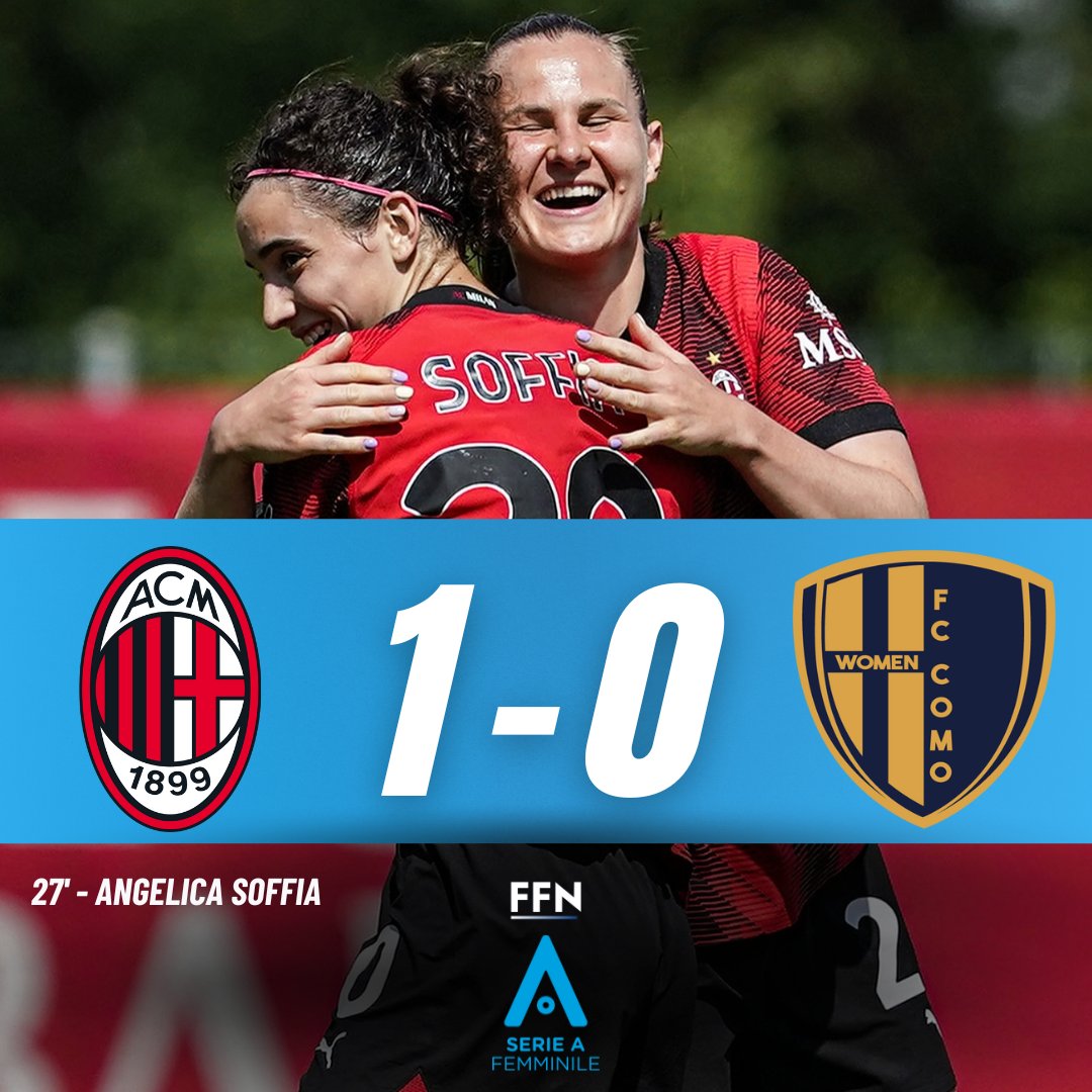 Terminé : 🇮🇹 AC Milan 1-0 Como Women 🇮🇹

5ème victoire en 6 journées de barrages pour l'AC Milan ✅

Invaincu depuis 3 matchs, Como rechute face au même adversaire ❌

📸 @acmilan 
#⃣ #SerieAFemminile