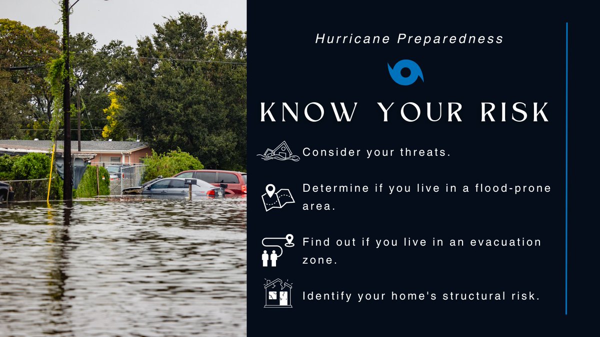 Hurricane Preparedness Week is a reminder to take action TODAY to be better prepared for hurricane season. The first step is to know your level of risk to water and wind hazards. Visit ocfl.net/storm for more preparedness tips!
