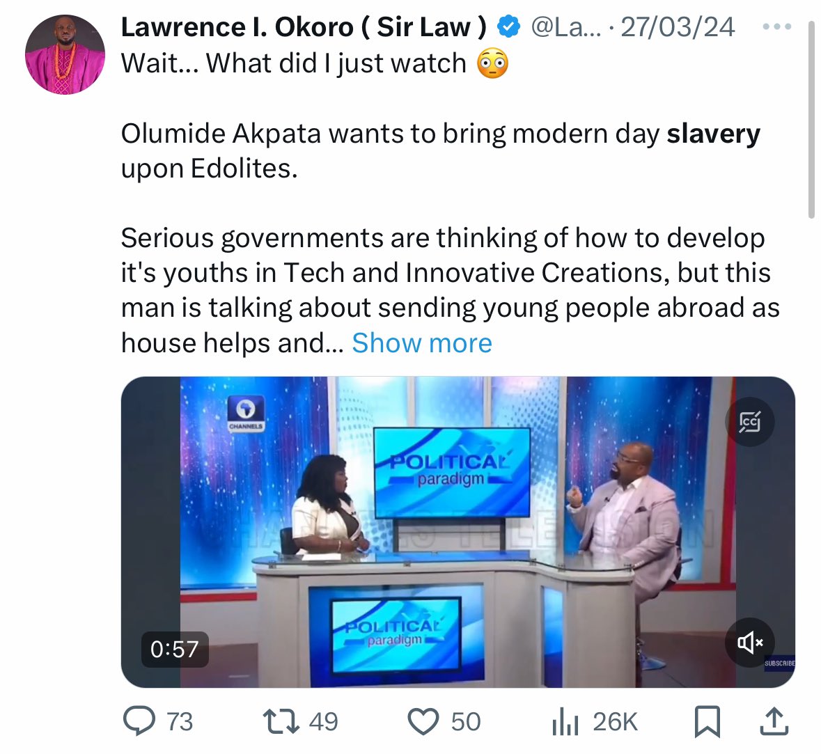 @LawrenceOkoroPG When you jones again, you post am again! Out of context, sell your candidate come hard 🤣