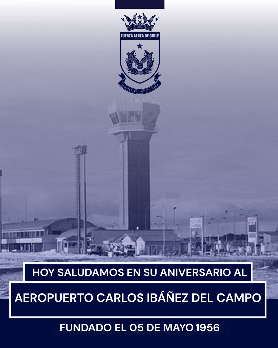 68° Aniversario del Aeropuerto Presidente Carlos Ibáñez Del Campo #PuntaArenas. Este principal puente aéreo entre el territorio continental y la #Antártica, conmemora hoy un año más desde su creación. ¡Muchas felicidades @AeroPuntaArenas! @DGACChile