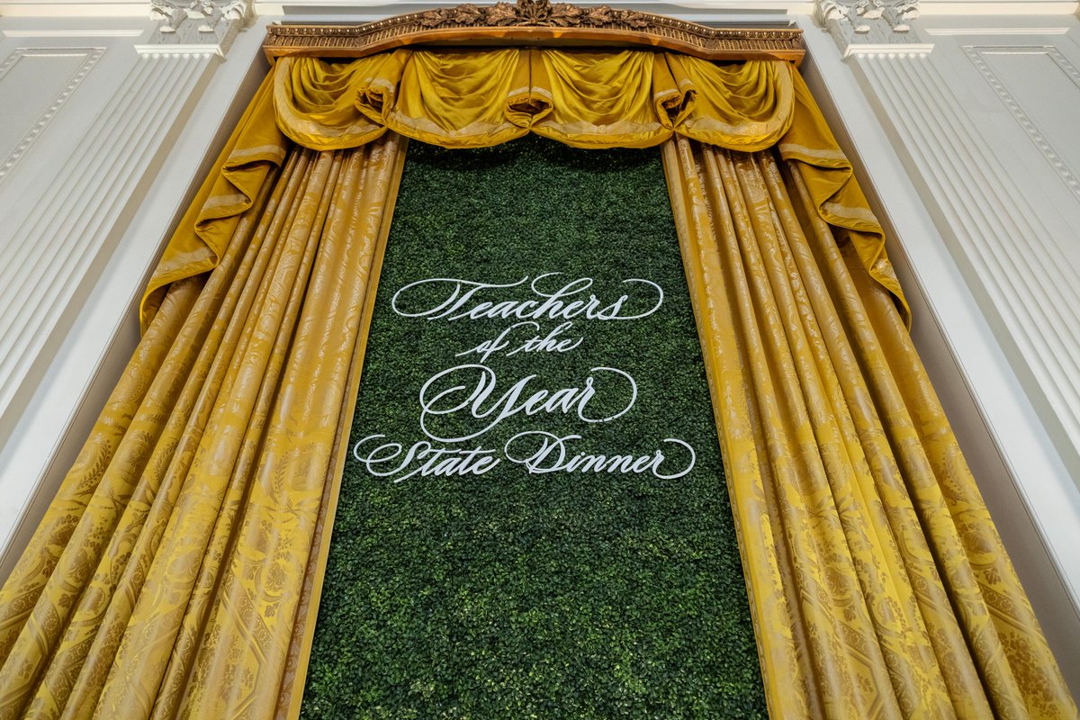 Like Jill says, "Teaching isn’t just a job. It’s a calling."

She knows that in her bones, and I know every educator who joined us at the White House for the first-ever Teacher State Dinner lives out that truth every day.