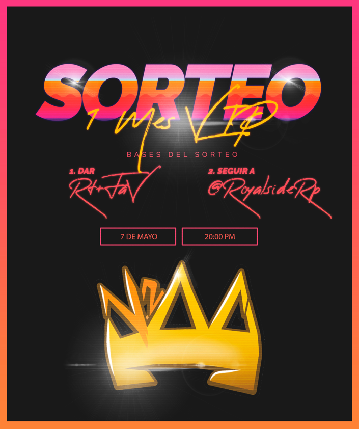 🔥 ¡La apertura está cerca! 🚀

Por ello os animamos a participar en nuestro exclusivo sorteo VIP! 🌟

Solo tienes que seguir estos pasos:
 1️⃣ RT + FAV este tweet.
 2️⃣ Sigue nuestra cuenta para participar.

👑Envía tu ficha de personaje ¡Rápido!
· Discord.gg/s5pmgS6QU3