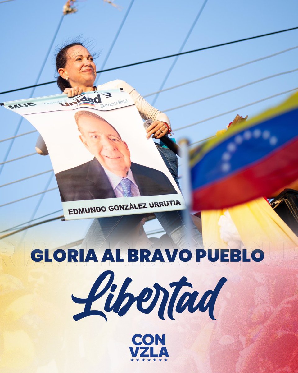 El país tiene puesta su esperanza en lo que juntos haremos para alcanzar la #Libertad  
#Venezuela confía en @MariaCorinaYA y en 
@EdmundoGu ¡pa´todo el mundo!

Con ellos siempre vamos #Unidos todos los @ComanditosVzla
#HastaElFinal #ConVzla 
#EleccionesLibresVzla 
#FreeThemAll