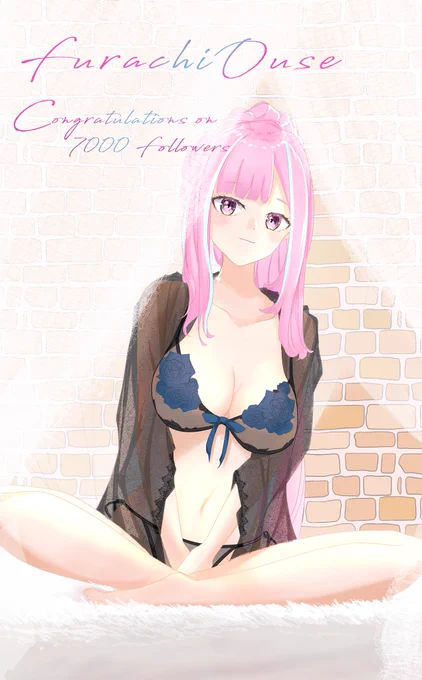 #ふらちの民 逢瀬ふらちさん #FurachiOuse の7000人フォロワーを記念してファンアートを描きました これからも、今でも1級品の耳なめをさらに極めていってください!応援しております