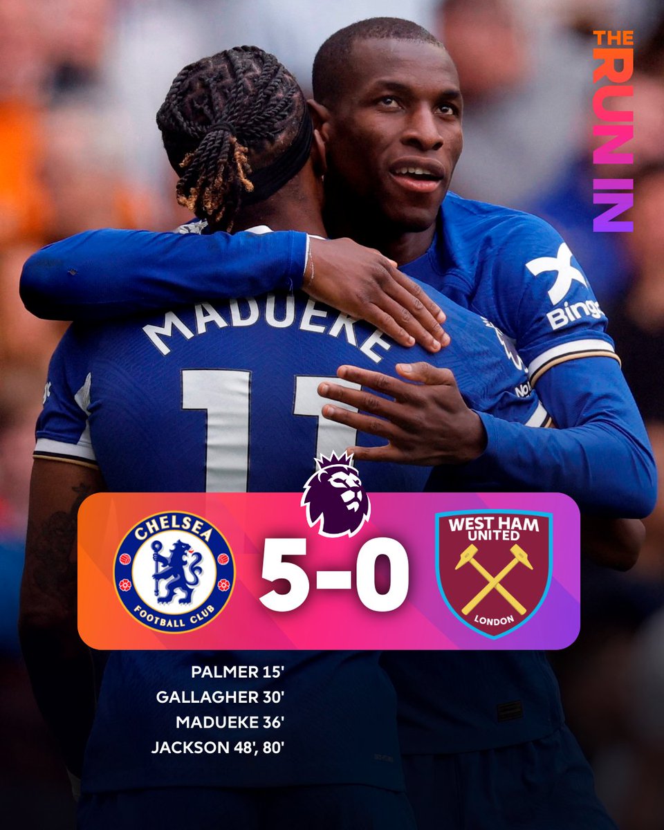 A five-star performance gives @ChelseaFC their biggest ever win over West Ham ⭐️

#CHEWHU