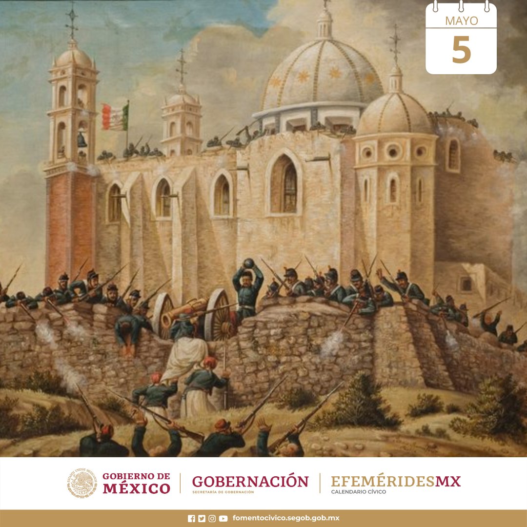 5 | 1862. Aniversario de la Victoria sobre el Ejército Francés en Puebla. Hoy nuestra Bandera 🇲🇽 se iza a toda asta. #CalendarioCívico