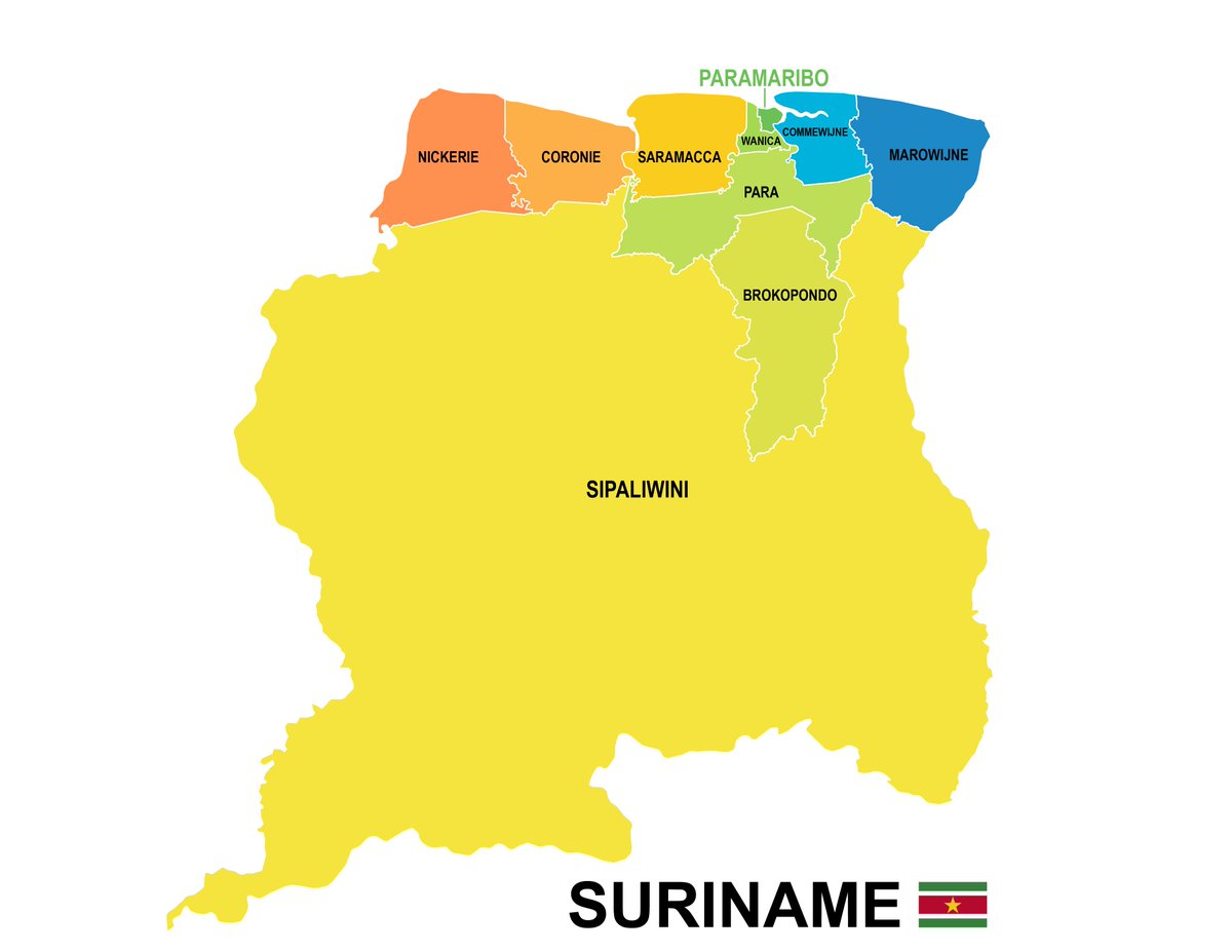 Suriname is a country located on the northeastern coast of South America. It is known for its diverse culture. #Suriname is also home to the Central Suriname Nature Reserve, which is a UNESCO World Heritage Site.