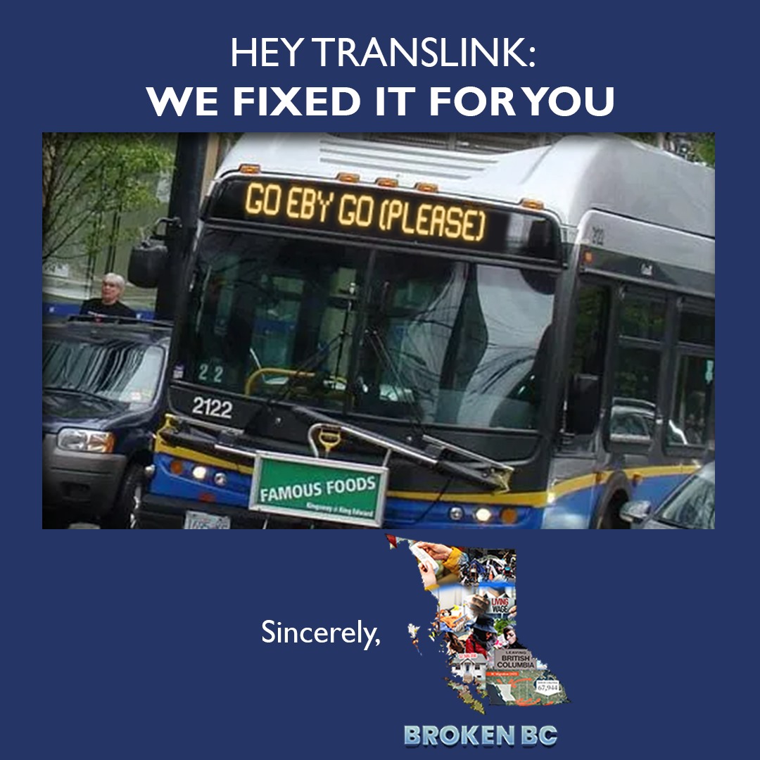 Dear @TransLink:

If Go Canucks Go isn't inclusive enough for you, here's a rallying cry British Columbians can get behind all the way until October

#bcpoli #vanpoli #VancouverCanucks #GoCanucksGo #Canucks #Vancouver