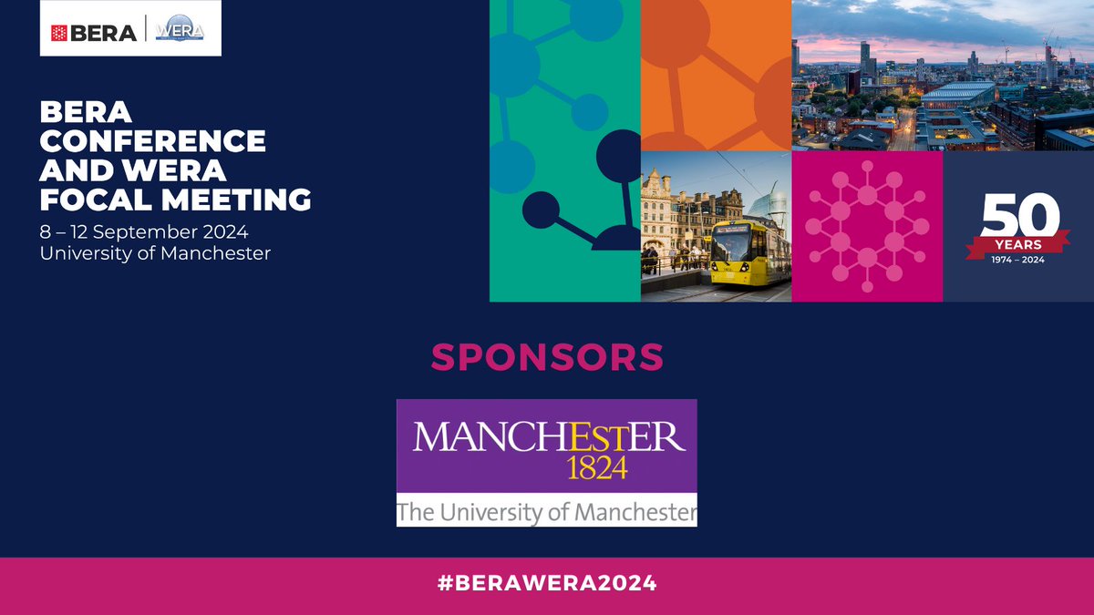🌟 We are so thrilled to have the Manchester Institute of Education, University of Manchester as an official sponsor for the #BERAWERA2024 conference! @EducationUoM @OfficialUoM will be sponsoring the Welcome Reception and the ECR social event. bera.ac.uk/conference/ber…