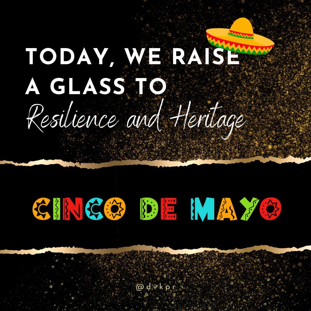 Cheers to the spirit of Cinco de Mayo! Today we honor the resilience that shapes history and the rich heritage that colors our present. Let's celebrate the vibrancy of culture and the unity that brings us all together. Viva la celebración!

#CincoDeMayo #CelebrateHeritage