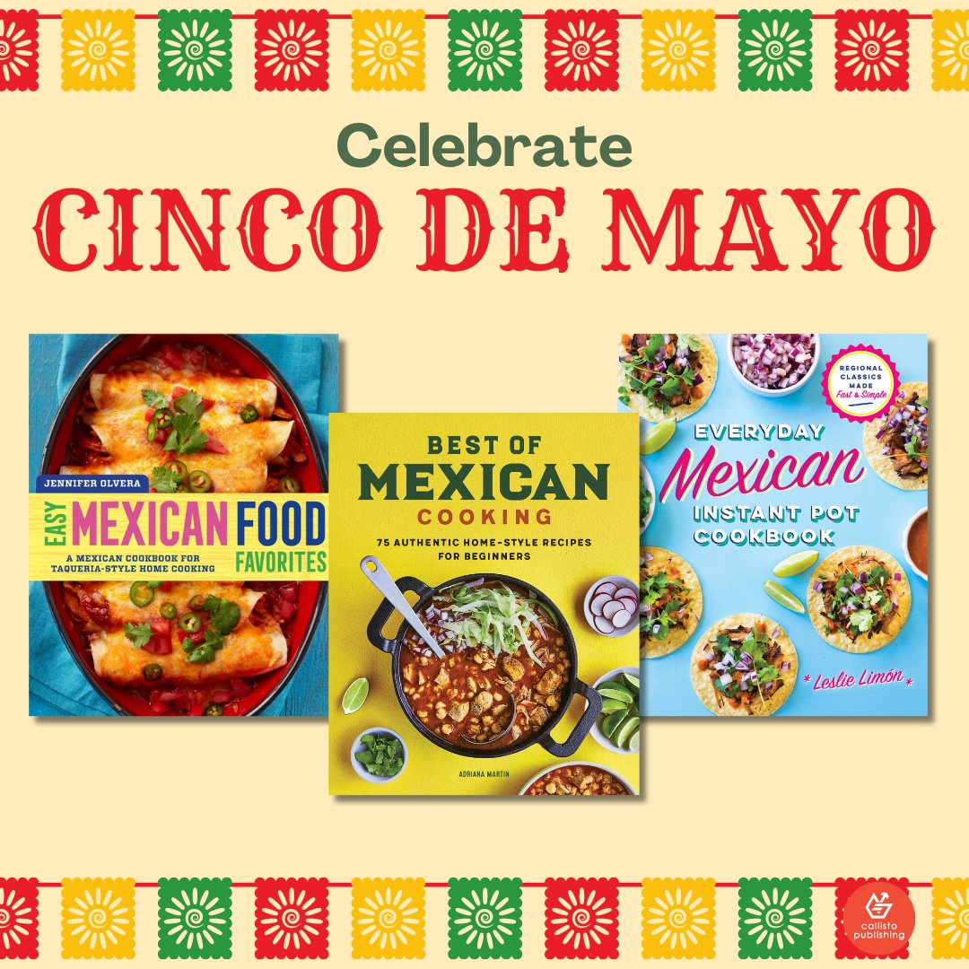 What better way to celebrate Cinco de Mayo than with FOOD?? Check out these mexican food cookbooks from Callisto! 🌮
