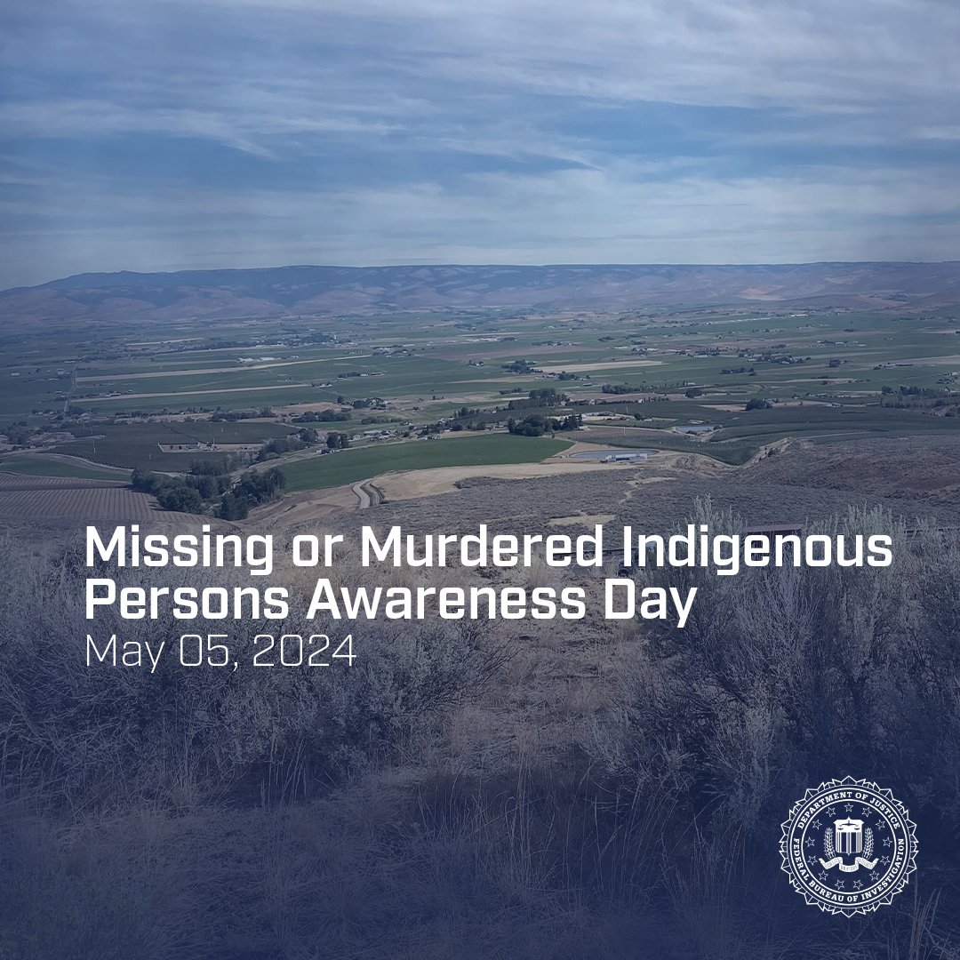 Today, the #FBI recognizes Missing or Murdered Indigenous Persons Awareness Day. On this #MMIP Day, we remember these victims and their families and commit to continuing our work with Tribal Nations and Native communities to achieve justice. #MMIW #MMIWG2S