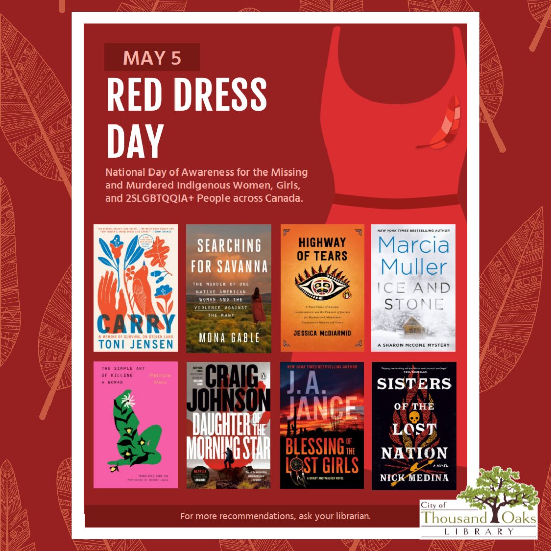 Red Dress Day is observed on May 5th. This day is dedicated to honoring and raising awareness about the numerous Indigenous women, girls, and two-spirit individuals who have experienced a higher rate of violence in Canada. ❤️ To learn more, please visit tolibrary.org/readers-corner