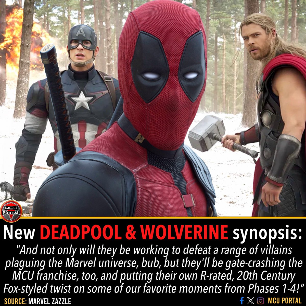 The official Marvel Zazzle store gives us a new synopsis for #DeadpoolAndWolverine!

#marvelstudios #mcu