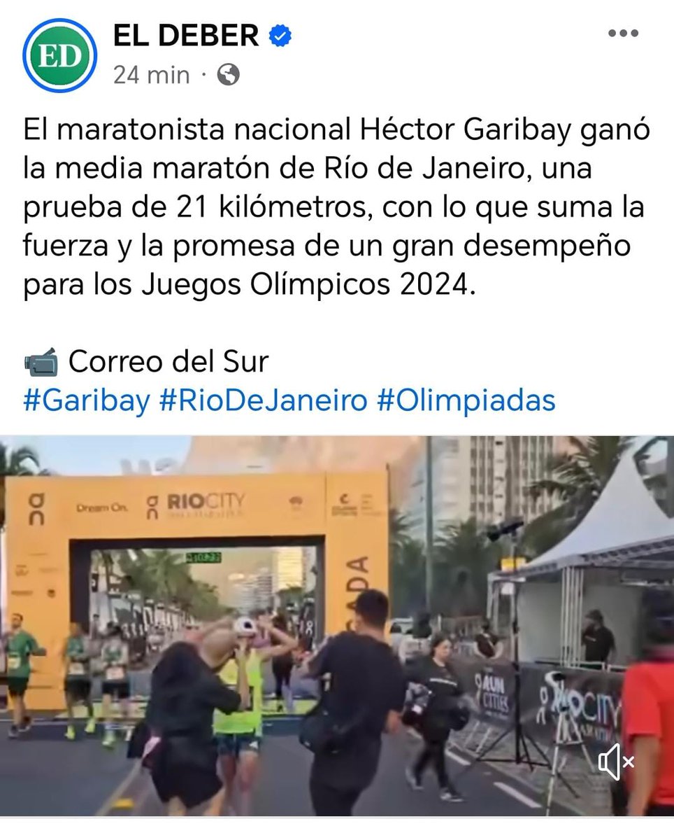 ¡Un orgullo para Bolivia! Una nueva hazaña del mejor maratonista de nuestra Patria, Héctor Garibay. Le hacemos llegar nuestras felicitaciones y agradecimiento por darle alegrías a nuestra querida Bolivia con su nuevo triunfo en la media maratón de Río de Janeiro. Sigue adelante,…