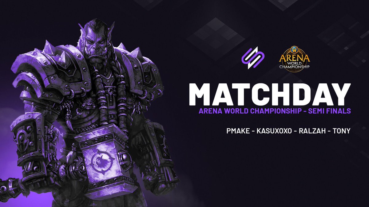 Our team is playing in the semi-finals of the @WoWEsports Arena World Championship Cup today. Live at 7pm CEST on twitch.tv/warcraft