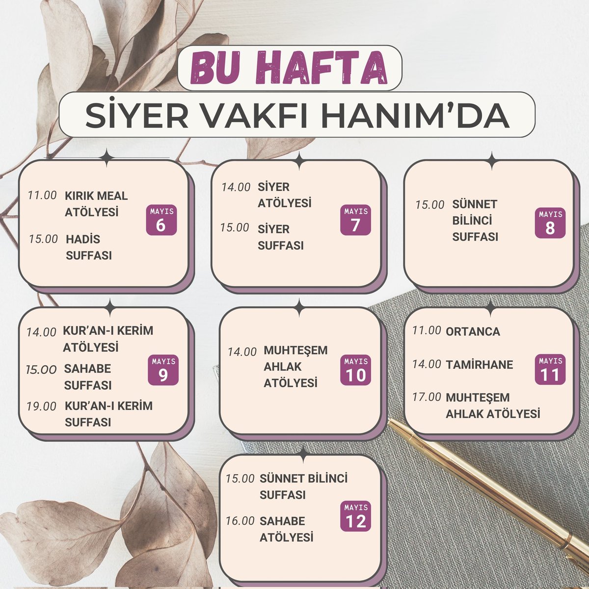 Bu Hafta Siyer Vakfı Hanım'da...