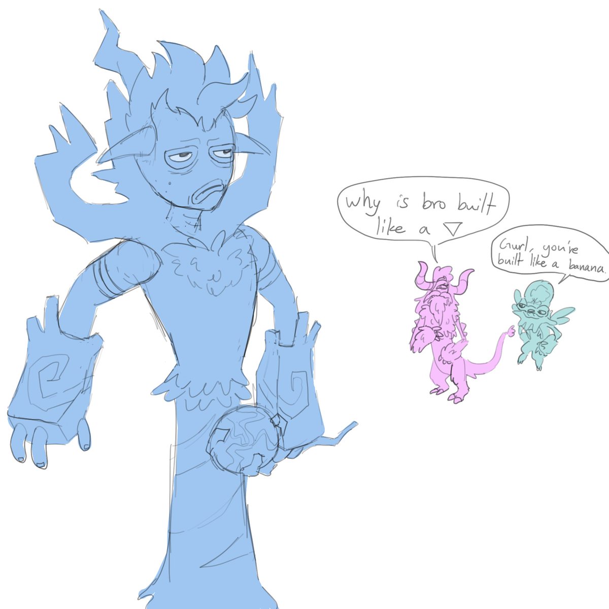 i was figuring galvana out some more, theyre kinda hard to draw, especially their hands/gloves