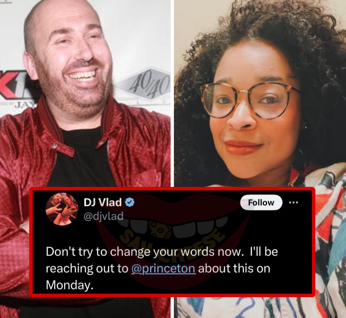SaycheeseDGTL's tweet image. DJ VLAD is receiving backlash on social media after threatening to call a woman’s job over a disagreement over Drake/Kendrick rap beef