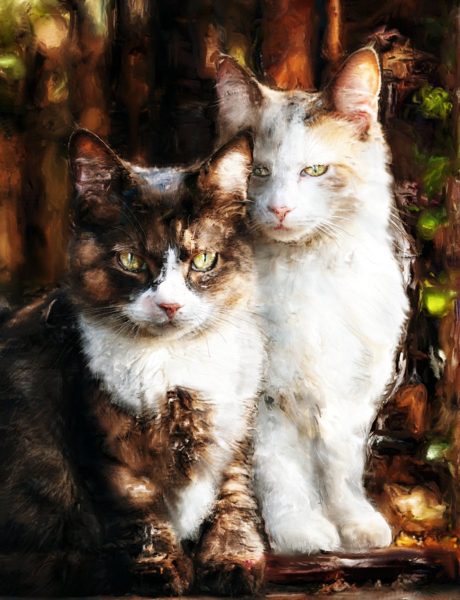 Two Cats                                     
#digitalart #NFTartist #art #artwork #drawing #artist #NFTCommunity #NFT #digital #illustration #digitaldrawing #digitalpainting #NFTart #painting #nftcollectors #nftcollector