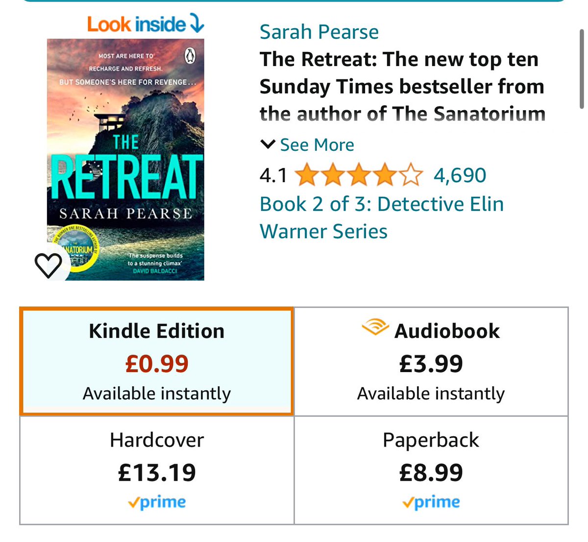 ✨ 99p ✨ #TheRetreat is on a Kindle Monthly Deal for only **99p!! ** If you haven’t read already, make the most of the deal! :) ✨