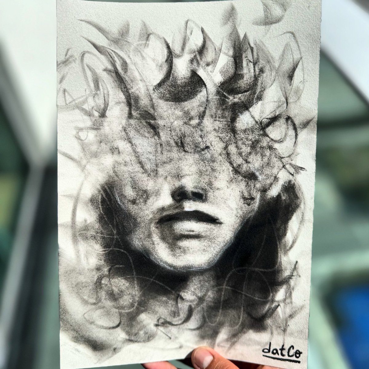 Gm! Happy Sunday everyone! 
Charcoal on paper.

#drawing #sketch #doodle #illustraion #art #charcoaldrawing